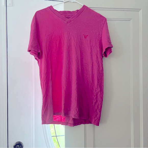 Pink American Eagle V-Neck - Picture 1 of 3